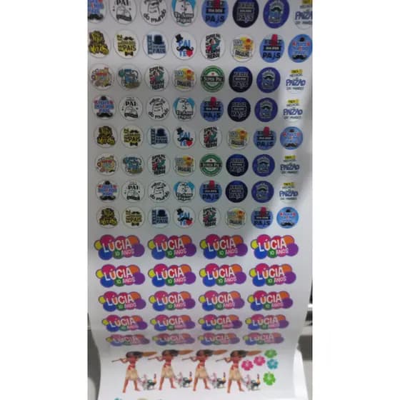 kit metros de adesivos dtf uv, com arte a sua escolha