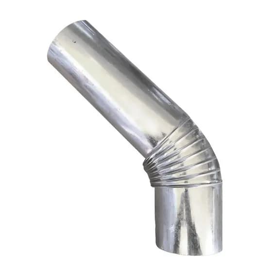 Curva Chaminé 45º Cano Joelho Galvanizado Para Fogão à Lenha Hedlund