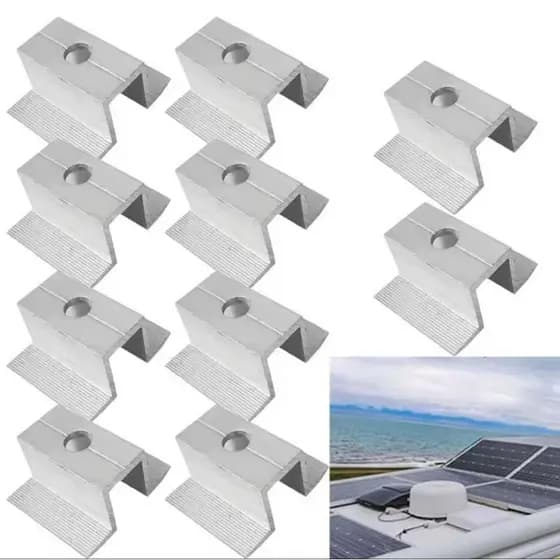 Braçadeira intermediária solar, montagem/Fixação de paineis solares Fotovoltaico, 25-50mm 2-10 PCS