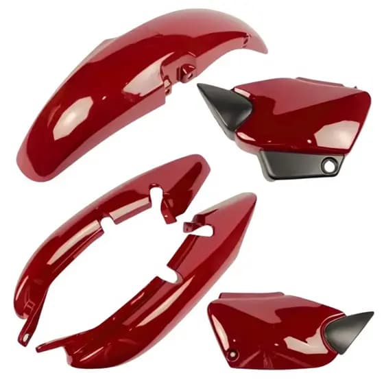 Kit Carenagem Completo Titan 125 Vermelho 2000 2002 2003 2004 + Brilho