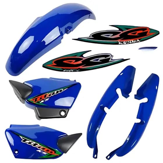 Kit Carenagem Cg Titan 125 Azul 2000 2001 2002 2003 2004 + Adesivos
