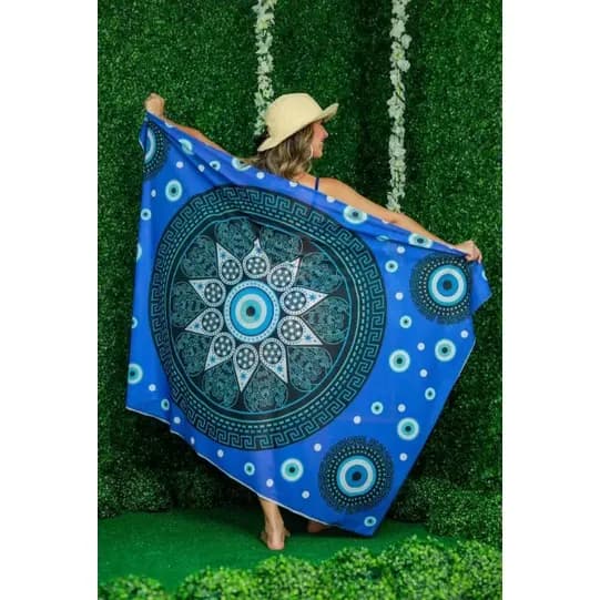 Canga Estampada Lindas Cores para Praia.