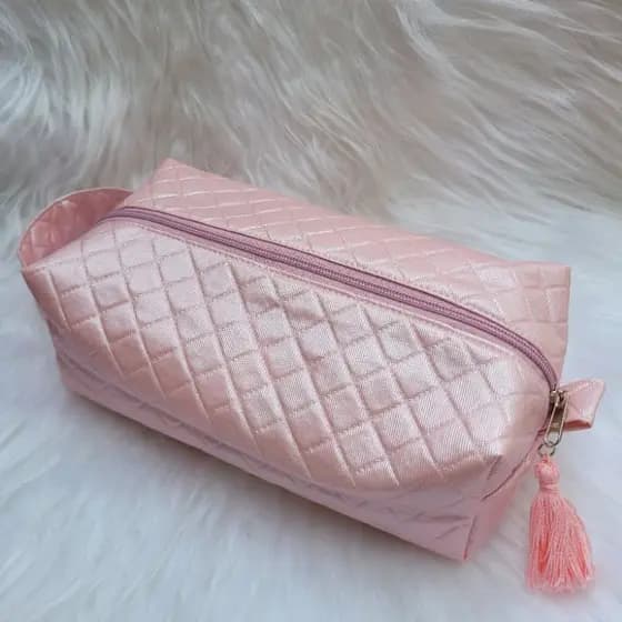 Necessaire Feminina Grande Para Maquiagens Cosméticos Organizadora Bolsa Multiuso Brilhosa