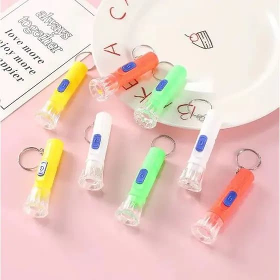 kit 10/20/30/40/50 Mini LED Lanterna Colorida Com Corda Para Chaveiro e Lembrancinha e brindes de Festa