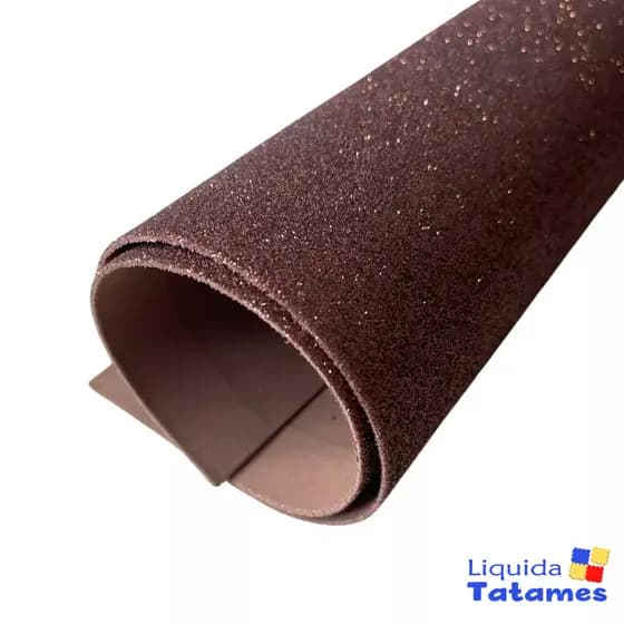 Eva com Glitter 40x48 - 10 Folhas Marrom