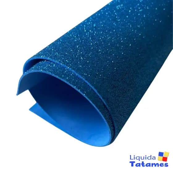 Eva com Glitter 40x48 - 10 Folhas Azul Royal