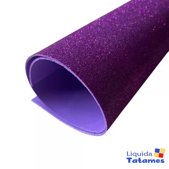 Eva com Glitter 40x48 - 10 Folhas Violeta