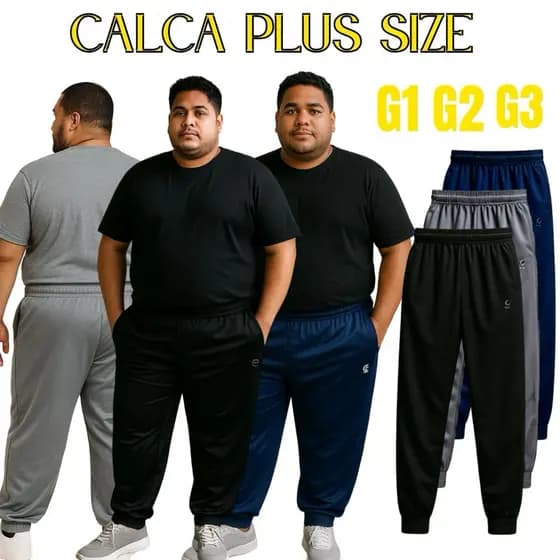 Kit 3 Calça Moletom Quentinha Flanelada Inverno G1 G2 G3