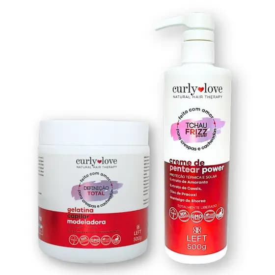 Kit Curly Love - Definição - Creme Power + Gelatina