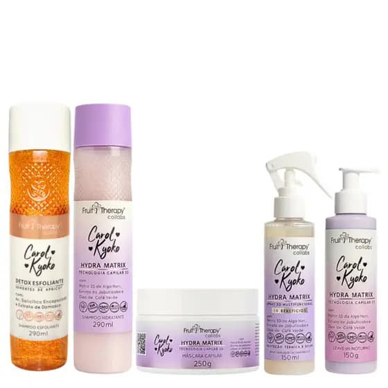 Kit de Tratamento Familiar Hydra Matrix | Carol Kyoko - 4 Itens ou 5 itens