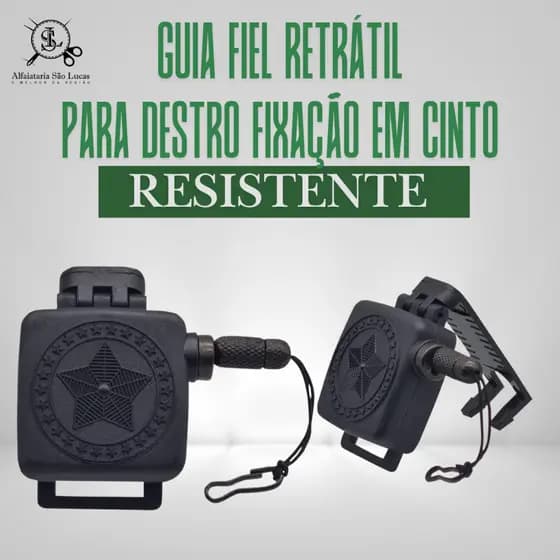Guia Fiel Retrátil Para Destro (Fixação em Cinto)