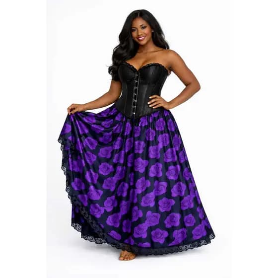 Roupa de Pomba Gira Saia 4m roda Umbanda Candomblé Quimbanda Esquerda