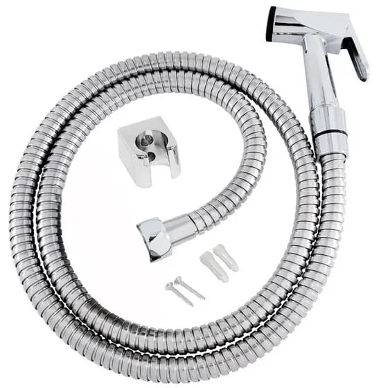 Ducha Higiênica Metal Cromada Gatilho Mangueira 1,20m Sem Registro
