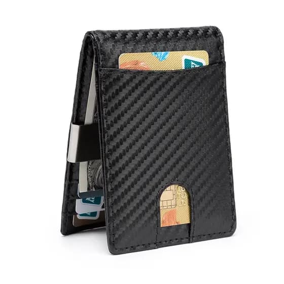 Carteira Masculina P.U Clip Para Cédula Porta Cartões