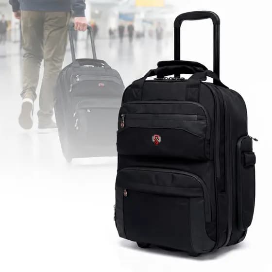 Mochila Rodinhas Reforçada Notebook Faculdade Swissport