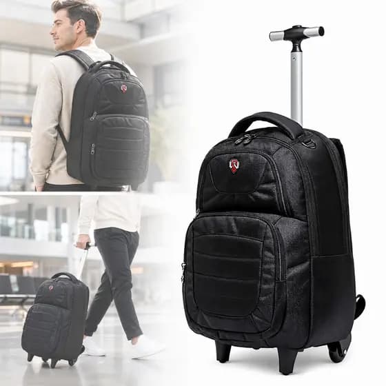 Mochila Swissport Rodinhas Reforçada Executiva Notebook
