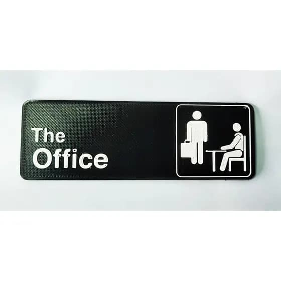 Placa + Ímã de Geladeira Série TV The Office - Decoração Divertida - Placa Decorativa Impressa em 3D