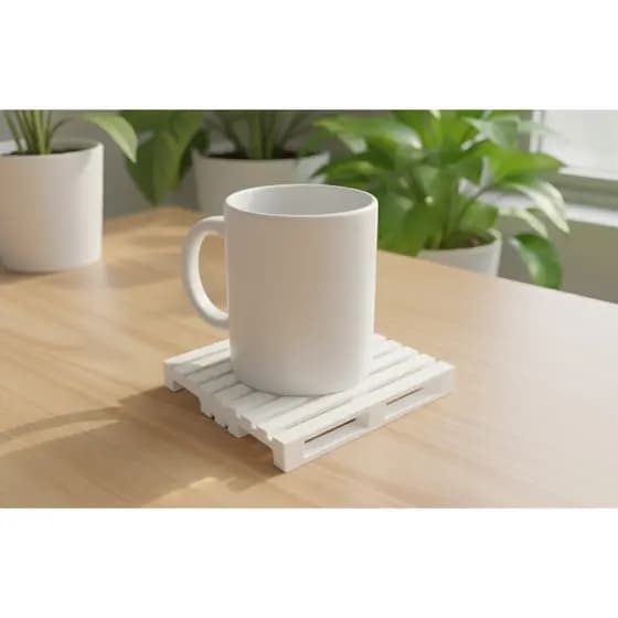 Porta Copos Palete (Pallet) - Descanso de Copo Rústico e Decorativo 3D