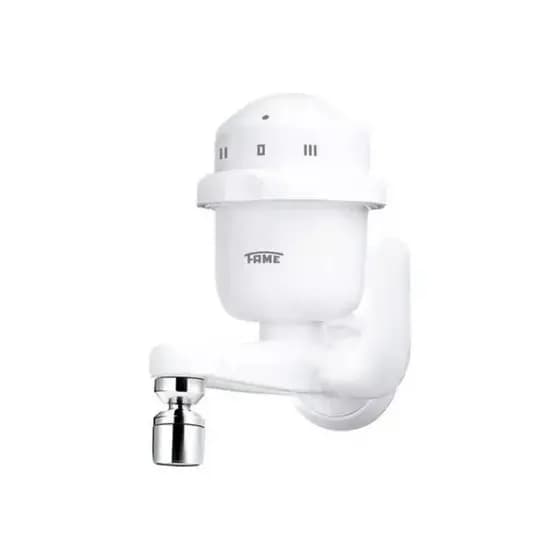 Torneira Elétrica Fame Parede Reta Cozinha 220v 5400w Quente Acabamento Branco Frequência 60 Hz