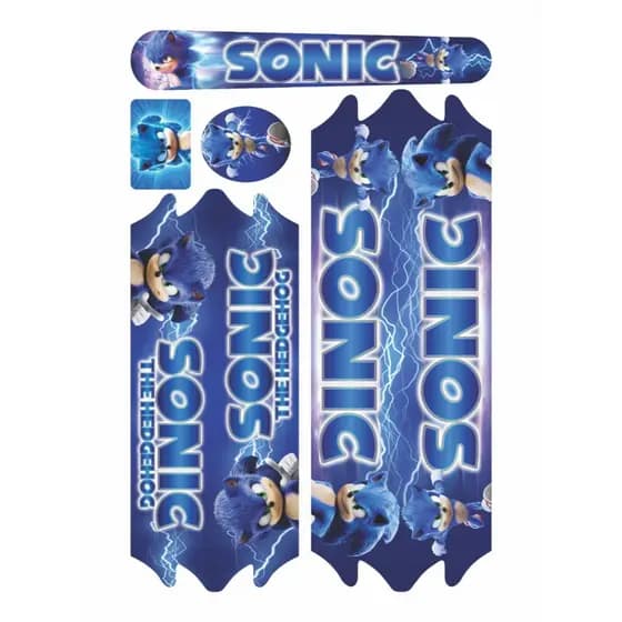 Adesivo Bicicleta Infantil Sonic The Hedgehog Menino Azul Serve Bicicleta Aro 16/20/24/26