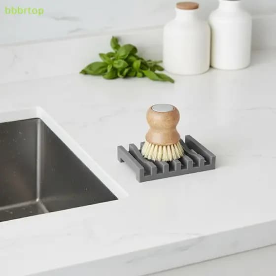bbbrtop Suporte De Sabonete De Silicone Macio E Flexível , Design Oco , 1 Peça , Barra De Drenagem Rápida , Saboneteira