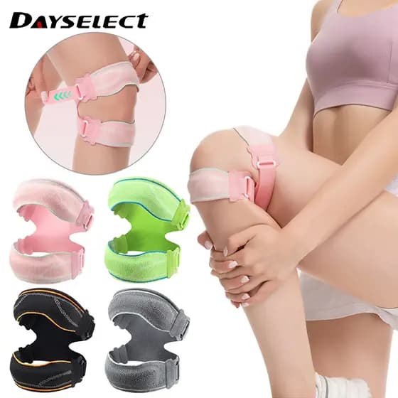 DAYSELECT 1 Peça Ajustável Patela Cinta Esporte Engrossado Silicone Anti-Colisão Joelheira De Corrida