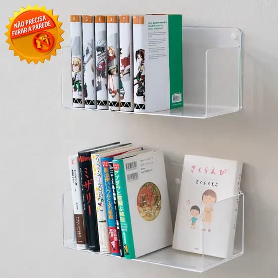 Prateleira Para Livros parede Suporte de Livros Invisível Bibliocanto Parede Estante Nicho Decortivo