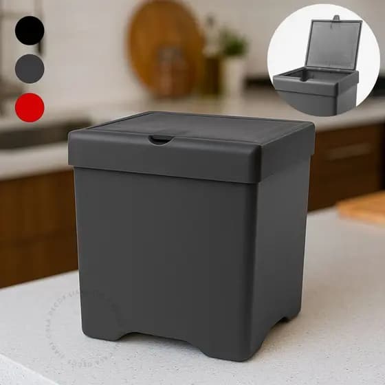 Lixeira Tampa Pia Cozinha Banheiro Escritório Quarto Resistente Versátil Pequena Compacta