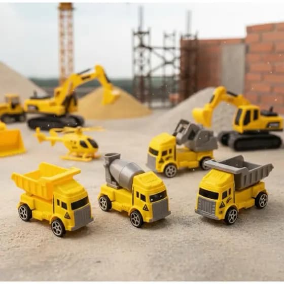 Kit Bombeiro Infantil 5 Peças – Carrinhos + Helicóptero