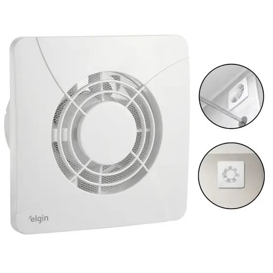 Exaustor Para Banheiro Silencioso 100mm Lavabo Elimina Vapor Odor Box Parede Teto Elgin 127v 220v