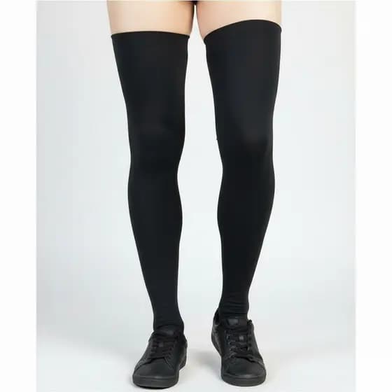 Pernito de Compressão Leg Sleeve Meia 7/8 para Coxa Circulação Esporte Proteção UV Ciclismo Corrida Crosfit Motoboy