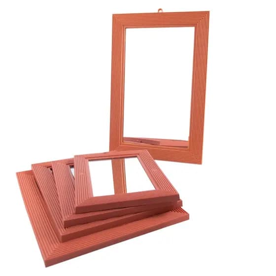 Espelho de Parede Moldura Canelada Elegante Decorativo