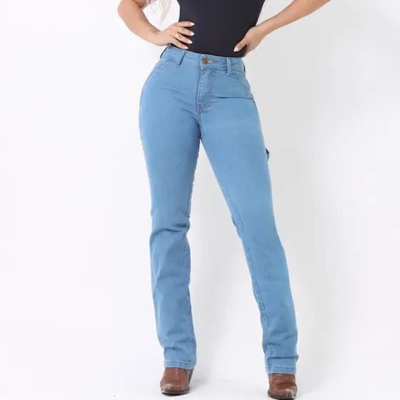 Calça FEMININA CARPINTEIRA COUNTRY Estilo Rodeio Moderna Elastano Lycra Montaria Texana