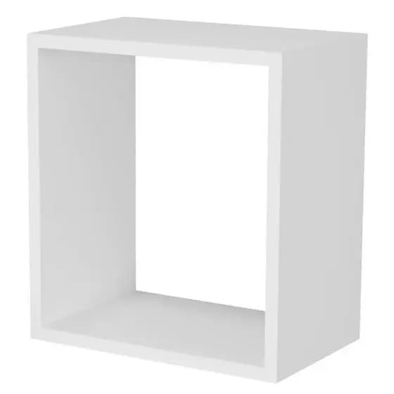 Nicho 25x25x10 Branco Mdf Decoração P/ Sala, Escritório, Quarto e Banheiro