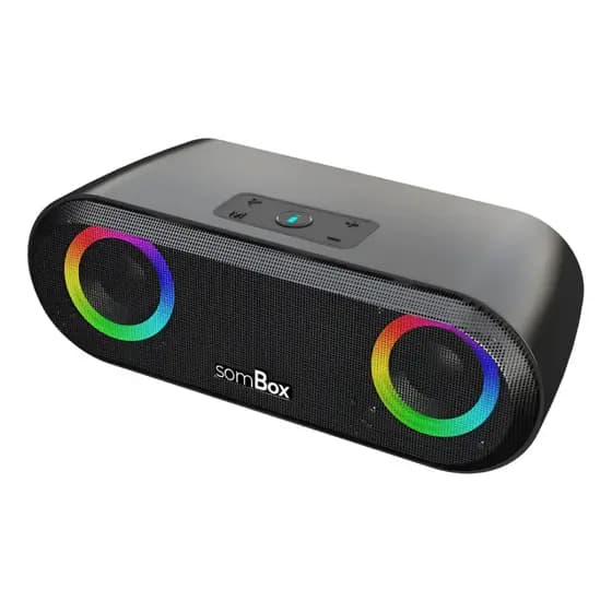 Caixa de Som Bluetooth SOMBOX 40W TWS RGB D-X006