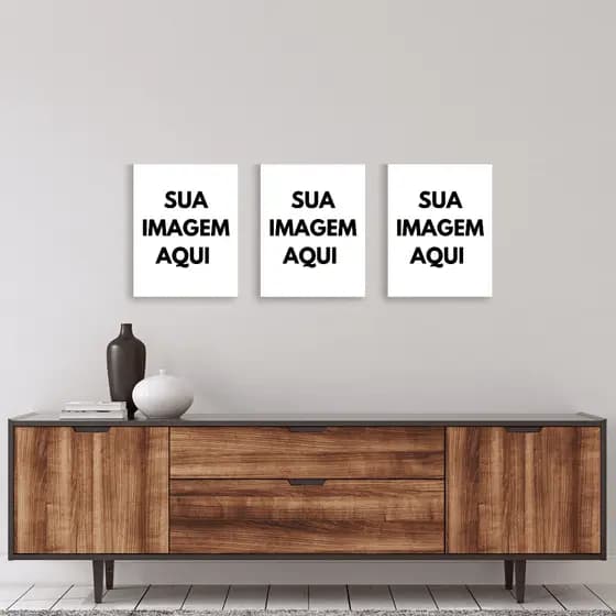 Kit 3 Placas Decorativas Personalizadas Com Sua Imagem vários tamanhos MDF 3mm