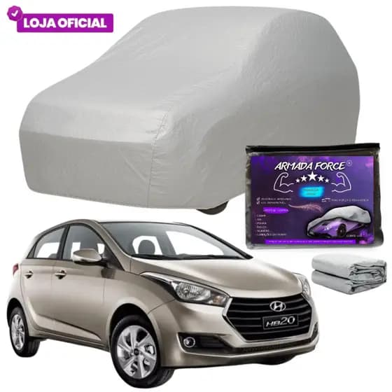 Capa Cobrir Carro Hb20 Hatch Forrada Impermeável ARMADA FORCE Protege Sol Chuva Poeira Anti-UV