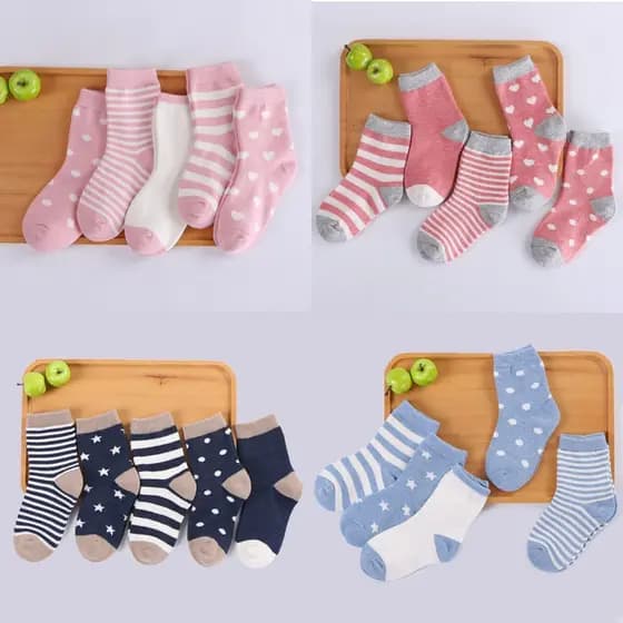 3.6.9.12 Pares Meia Infantil Feminina /Masculina (Algodão)
