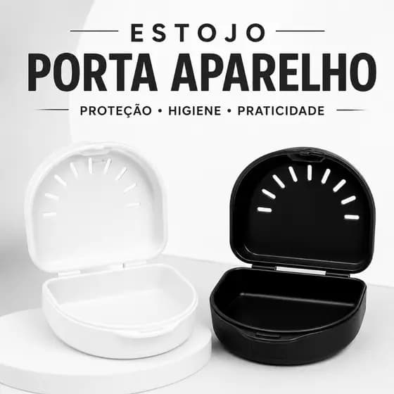 Estojo Porta Aparelho Alinhador Invisalign Caixa Para Prótese Dental Com Ventilação Higiênico