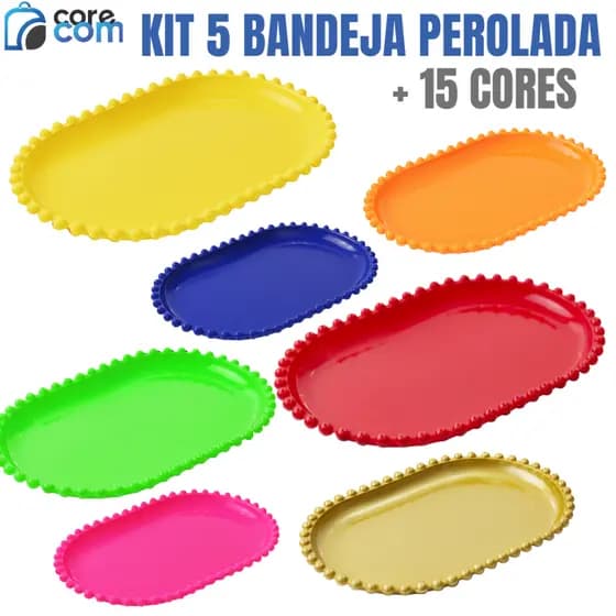 Kit 5 Bandeja Oval Perolada