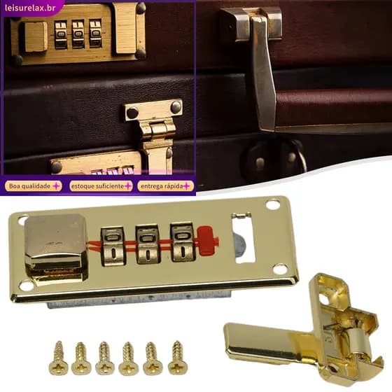 < SULA > 1 Conjunto 65 * 29mm Fechadura De Combinação Caixa De Madeira Fixa Mala