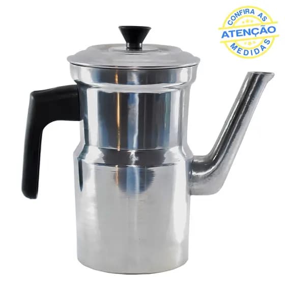 Cafeteira Bule Para Café Leite Chá Nº 4 Em Alumínio 2 Litros