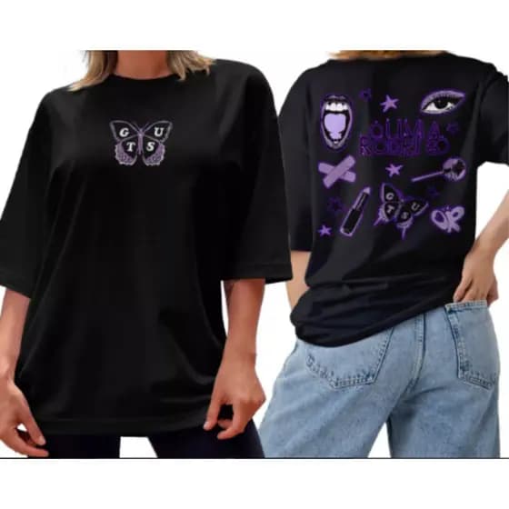 Camisa Feminina Olivia Rodrigo Guts Butterfly World Tour