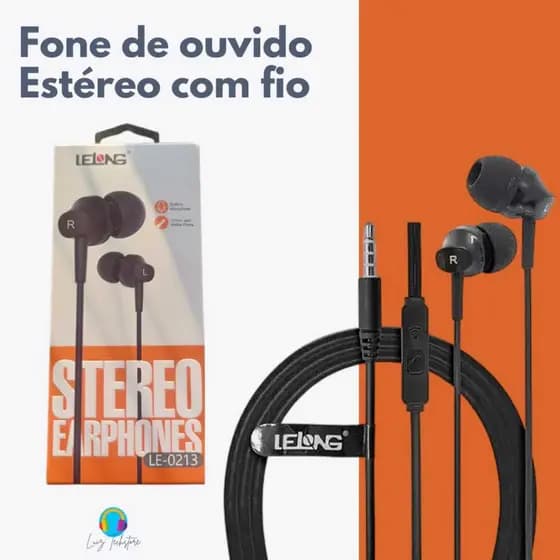Fone de Ouvido com Fio Lelong LE-0213