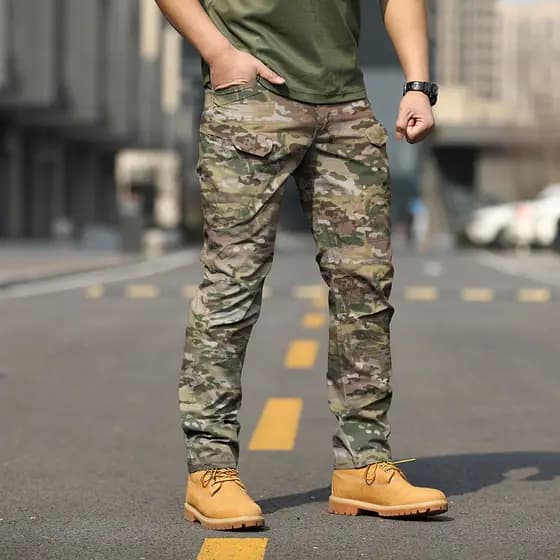 Ix7 calças táticas masculinas casuais ao ar livre camuflagem caminhadas calças Consul secagem rápida verão impermeável r