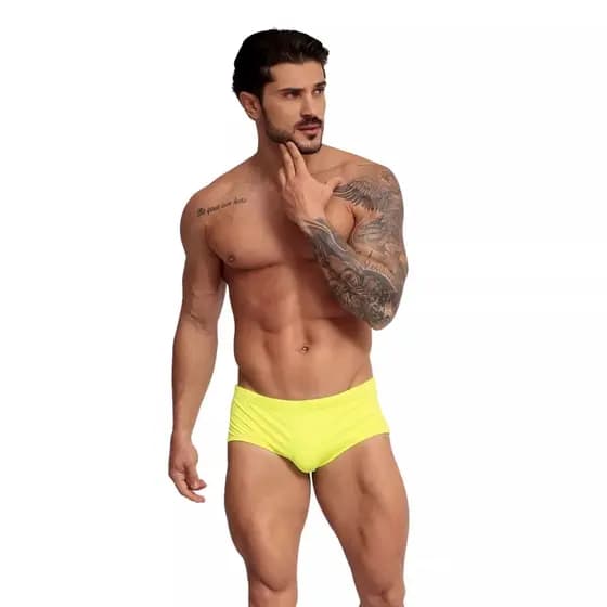 Sunga Sungão Amarelo Neon Estampa Gel Garda Uomo