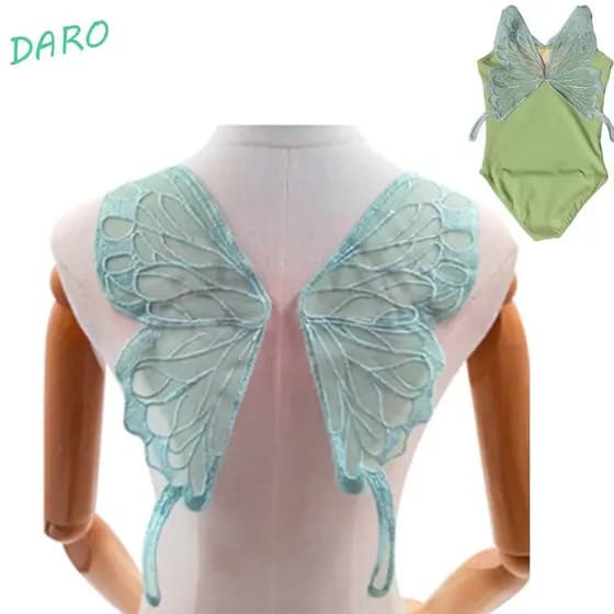 Adesivo De Asas De Borboleta Dara , Adesivos De Roupas De Tecido De Renda , Apliques , Remendo 3D De Tule