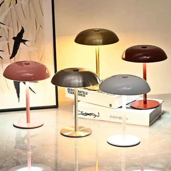 Candeeiro De Mesa De Cogumelo ISITAB , Luz LED Com Controle De Toque Noturna De Atmosfera Removível