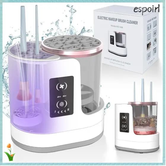 ESPOIR Limpador De Pincéis De Maquiagem 3 Em 1 | E Secador Elétrico Automático , USB Portátil Com Suporte Para , Ferrame