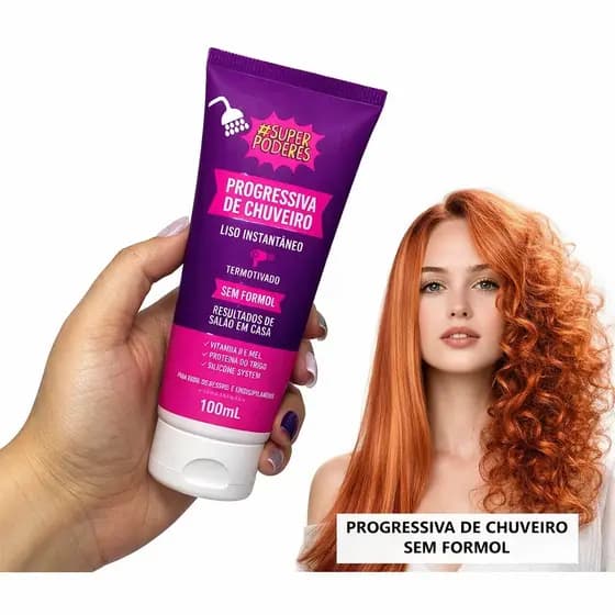 Progressiva de Chuveiro Super Poderes Liso instantâneo Sem Formol Liso de Salão Envio Rápido